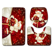 Christmas snowman 3-piece bathroom mat set, view 4 - MRSLM