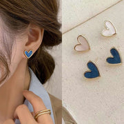 heart bling zircon stud earrings, view 10 - MRSLM