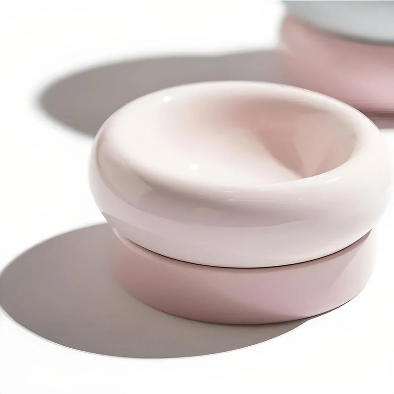2-in-1 elevated ceramic feeding bowls, view 4 - MRSLM