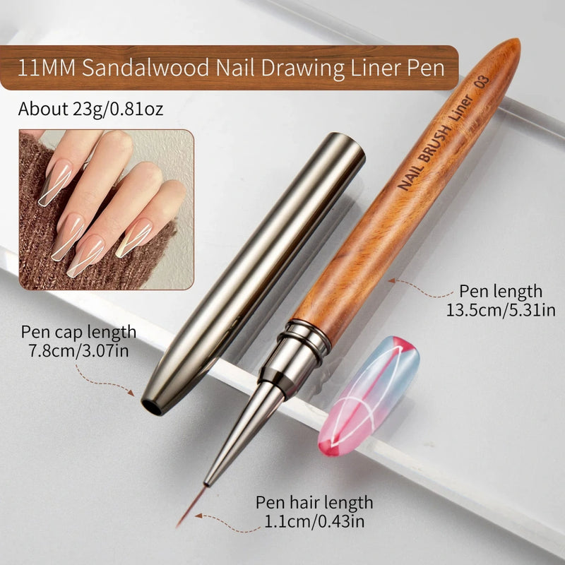reusable nail liner brush, view 11 - MRSLM