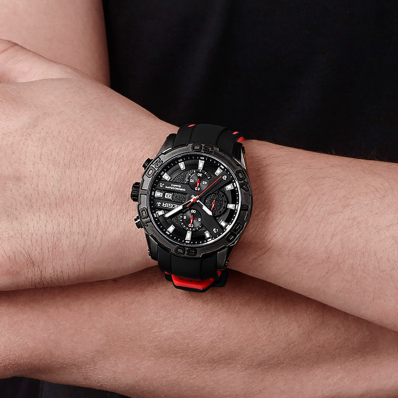 men's silicone strap luminous quartz watch - MRSLM