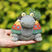 cartoon turtle planter, view 7 - MRSLM