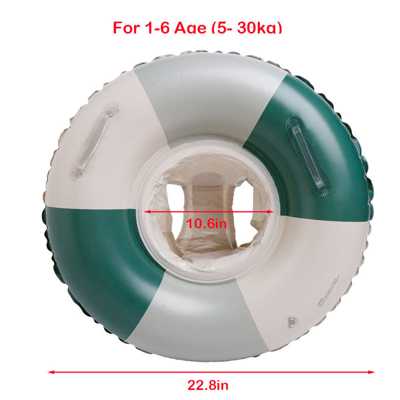 baby swim ring inflatable seat, view 2 - MRSLM