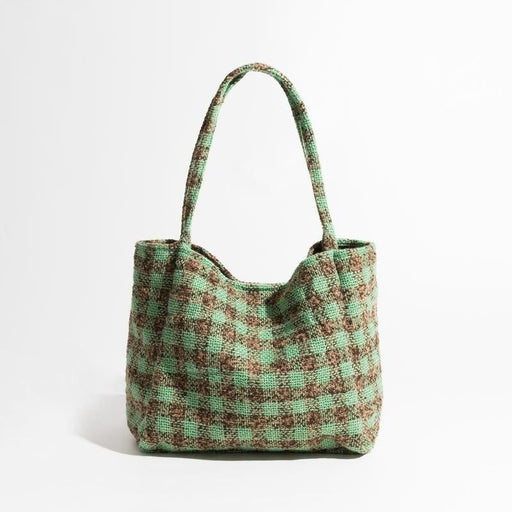 Vintage plaid square shoulder bag, view 4 - MRSLM