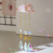 Crystal cloud sun catcher wind chime, view 8 - MRSLM