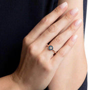 round evil eye alloy ring - MRSLM