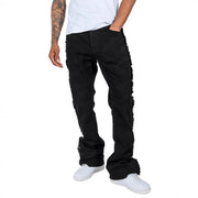 men's slightly stretch embroidered jeans, view 4 - MRSLM