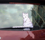 reflective cat car sticker, view 2 - MRSLM