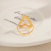 heart hollow adjustable ring, view 7 - MRSLM