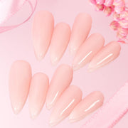 handmade nude pink press-on nails, view 5 - MRSLM