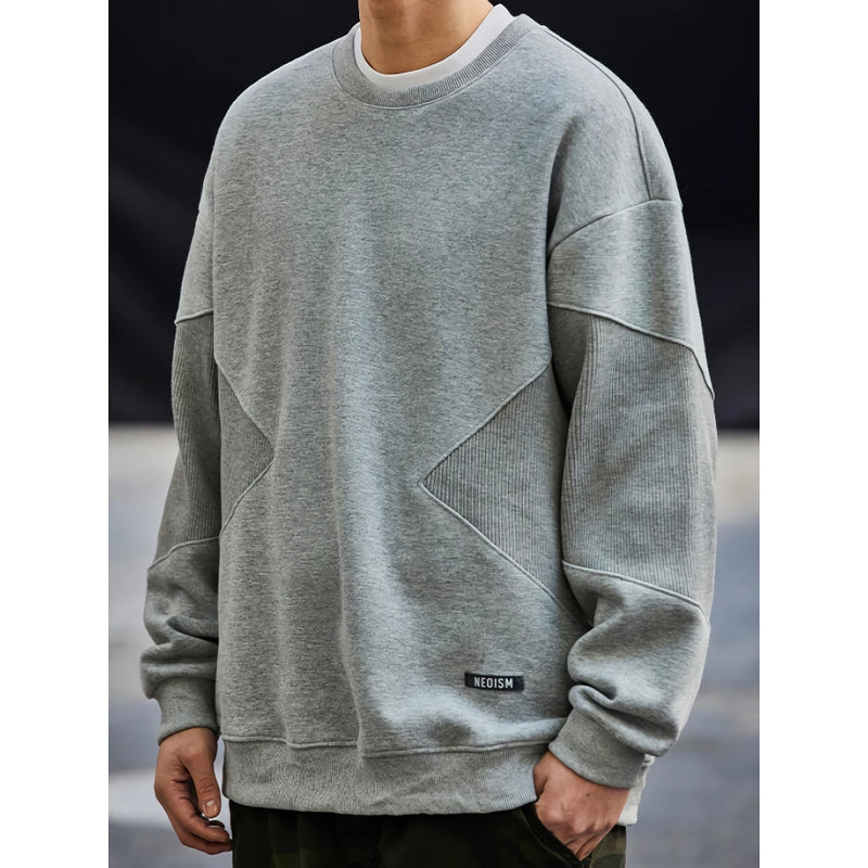 men's patchwork sweatshirt, view 5 - MRSLM