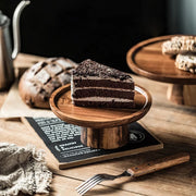 acacia wood cake plate, view 6 - MRSLM