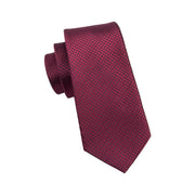 Red burgundy silk wedding tie set, view 6 - MRSLM