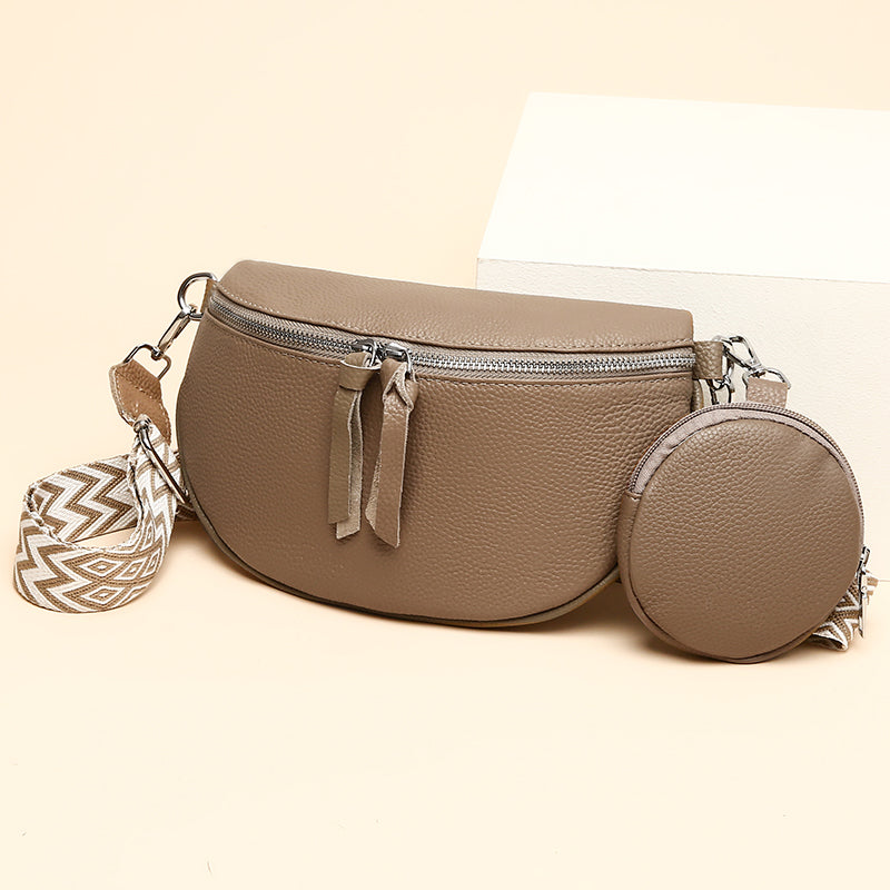 leather crossbody chest bag, view 8 - MRSLM