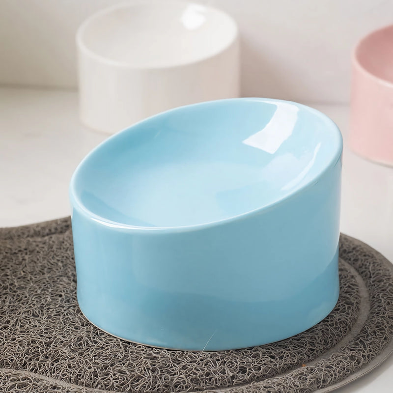 ceramic pet bowl with stand, view 10 - MRSLM