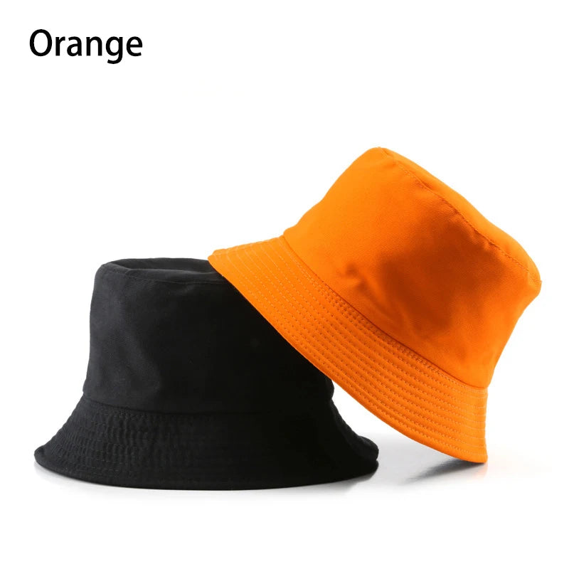 Classic Cotton Reversible Bucket Hat – Casual Sun Cap for Outdoor Adventures