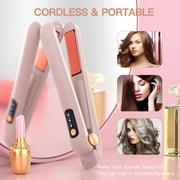 cordless hair straightener and curler, view 3 - MRSLM
