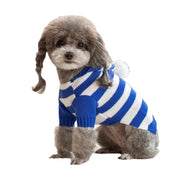 knitted striped dog sweater, view 4 - MRSLM