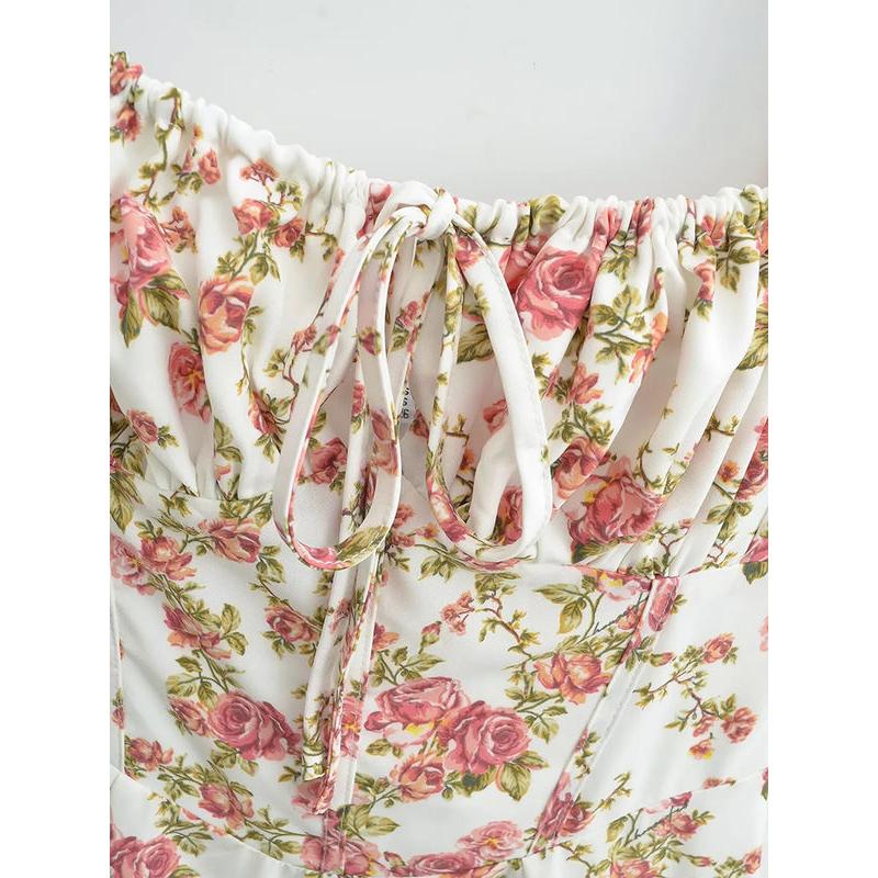 floral print camisole midi dress, view 8 - MRSLM