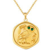 women's retro coin pendant necklace, view 6 - MRSLM