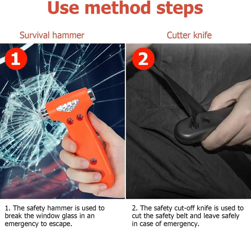 car safety hammer and seatbelt cutter, view 9 - MRSLM