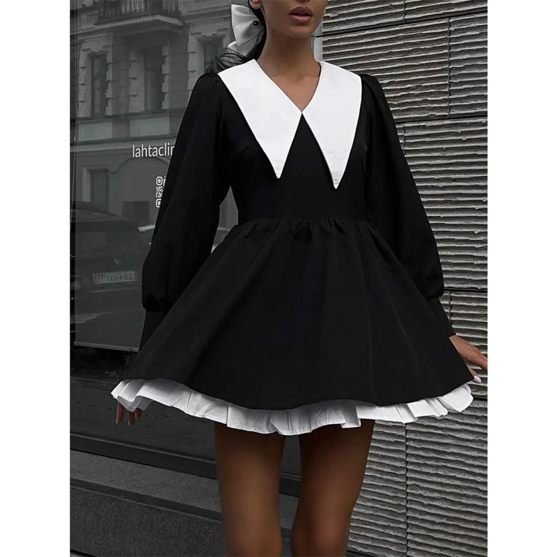 Splice mini evening dress, view 5 - MRSLM