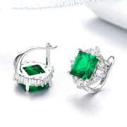 zircon leaf ear studs, view 4 - MRSLM