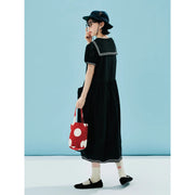 striped cotton sailor collar dress, view 6 - MRSLM