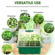 seed starter tray kit with led grow lights, view 6 - MRSLM