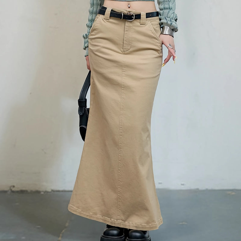Elegant High Waist Slim Fishtail Skirt for Women