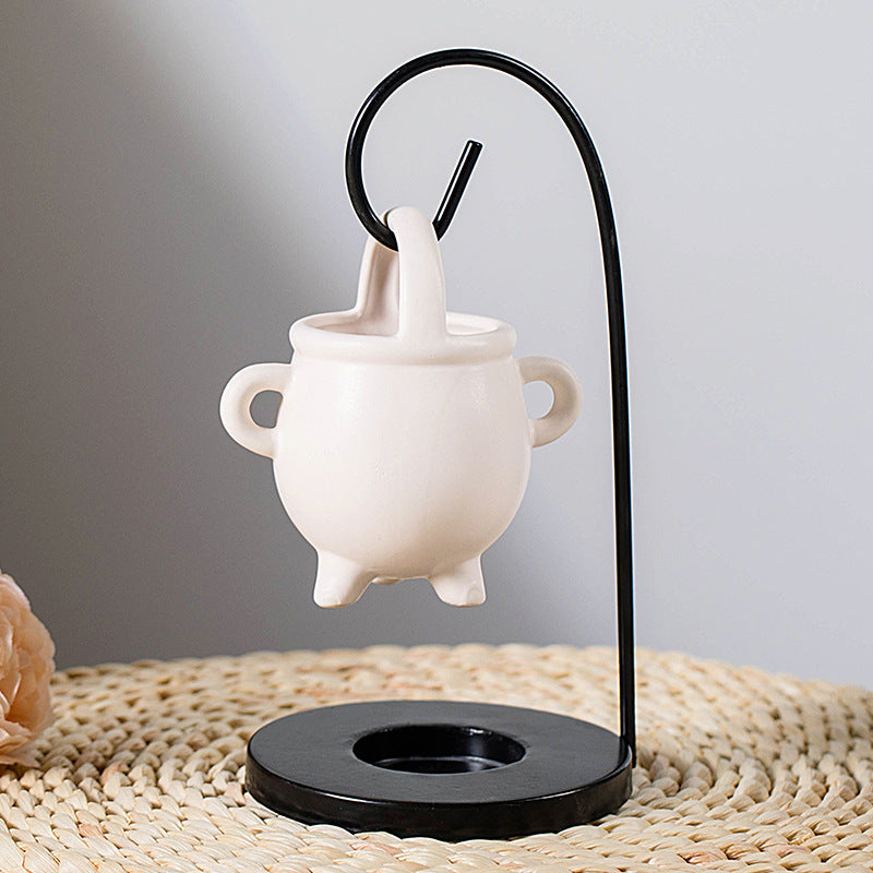 Iron frame hook oil burner, view 2 - MRSLM
