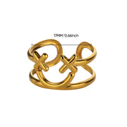 adjustable gold leaves ring, view 9 - MRSLM