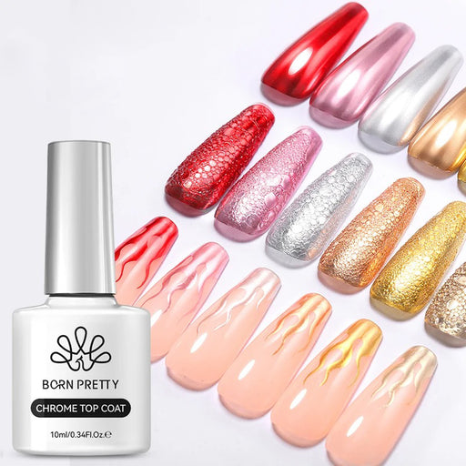 chrome-mirror top coat nail gel - MRSLM