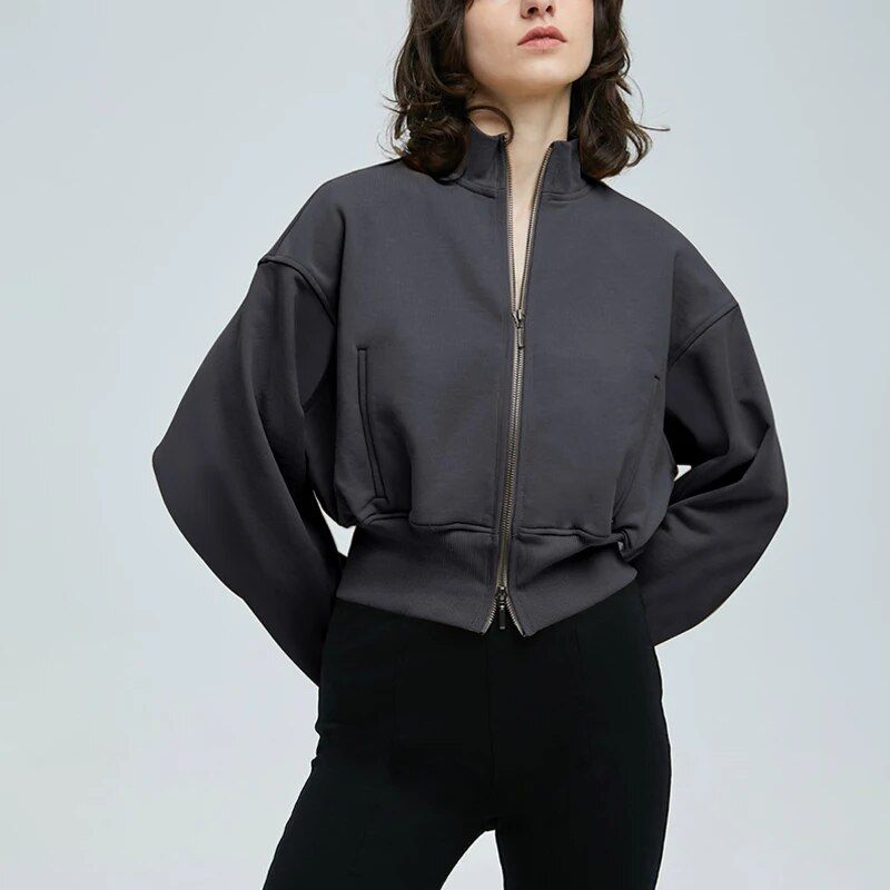 women's cotton zip hoodie, view 4 - MRSLM