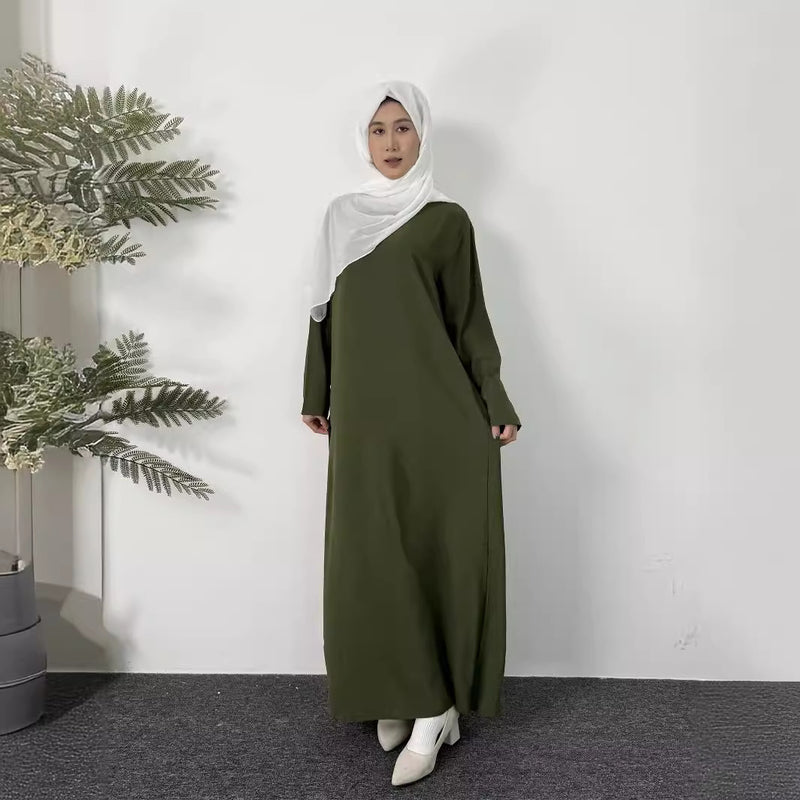 round neck long shirt dress - MRSLM