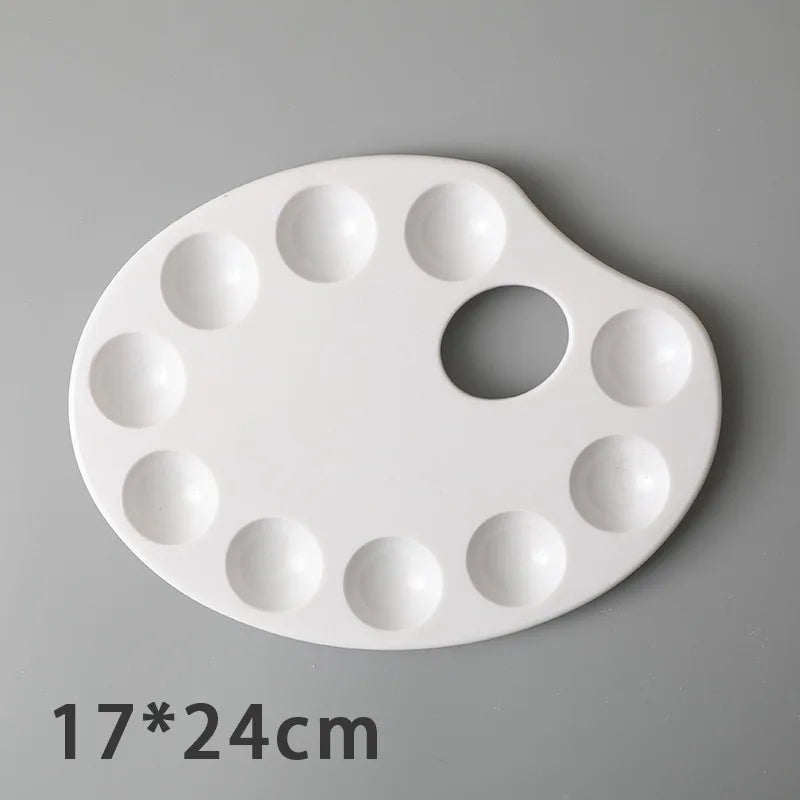 fish-shaped 10-well paint palette, view 2 - MRSLM