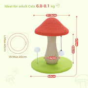 cat scratching post with natural sisal rope, view 10 - MRSLM