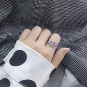 vintage sterling silver geometric ring - MRSLM