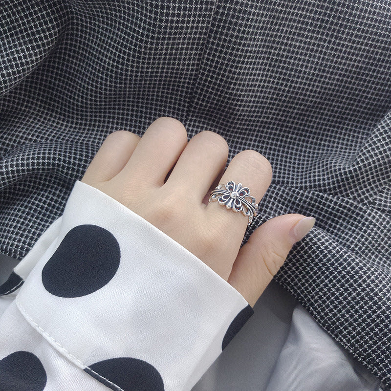 vintage sterling silver geometric ring - MRSLM