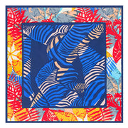 spring leaves silk blend scarf, view 5 - MRSLM