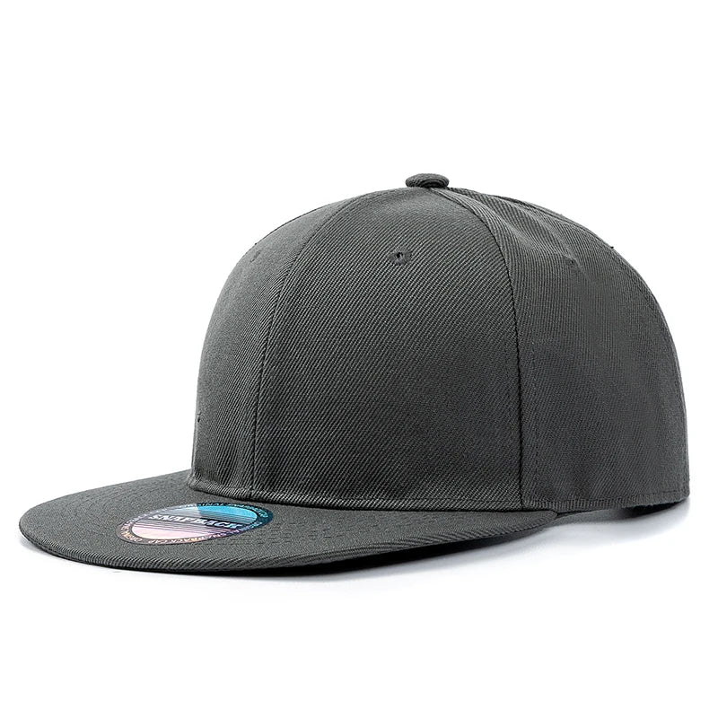 flat brim snapback baseball cap, view 4 - MRSLM