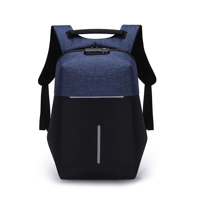 reflective men's backpack with lock - MRSLM