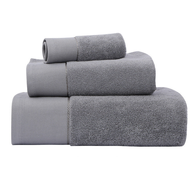 Cotton three-piece towel set, view 5 - MRSLM