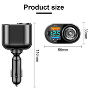 66W QC3.0 dual USB car charger LED display, view 10 - MRSLM