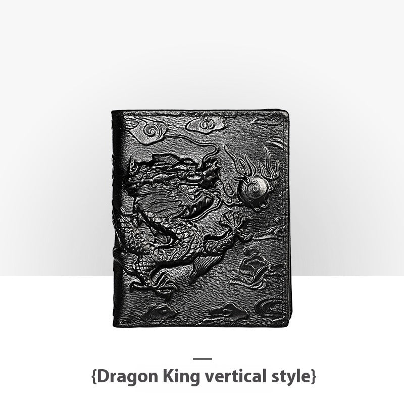 embossed leather wallet, view 6 - MRSLM