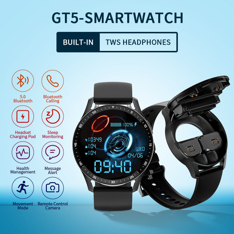2-in-1 smart watch with bluetooth earbud, view 8 - MRSLM