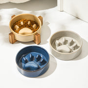 slow feed ceramic pet bowl, view 6 - MRSLM
