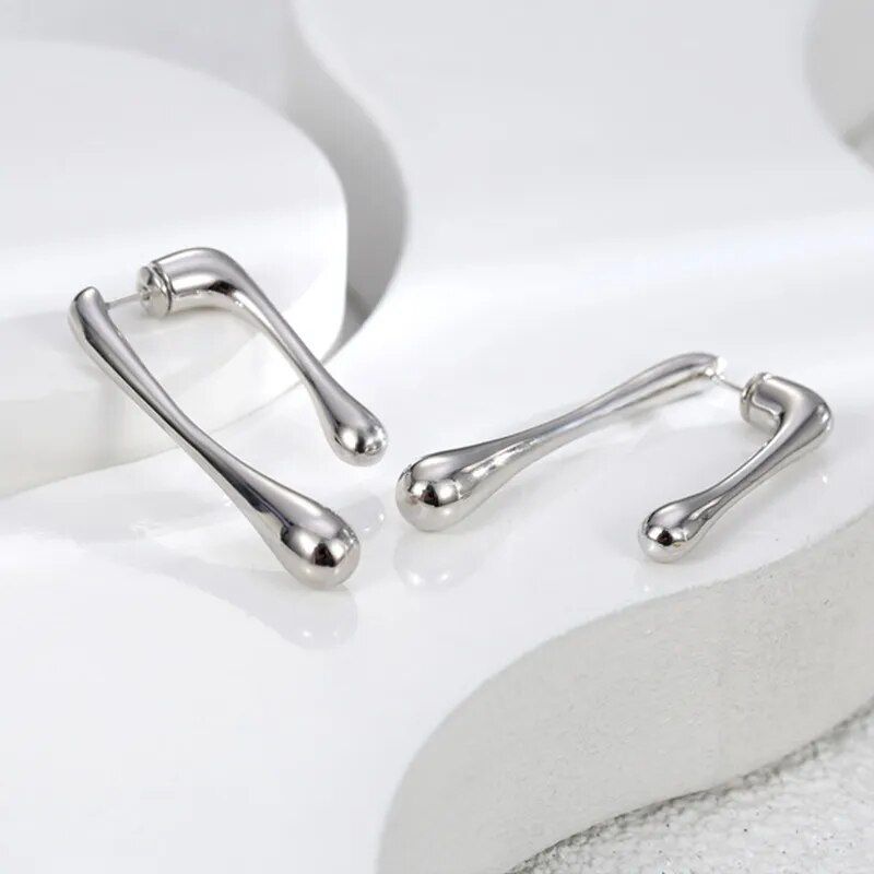 geometric drop earrings, view 9 - MRSLM