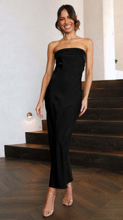 Elegant sleeveless backless tube top long dress, view 4 - MRSLM
