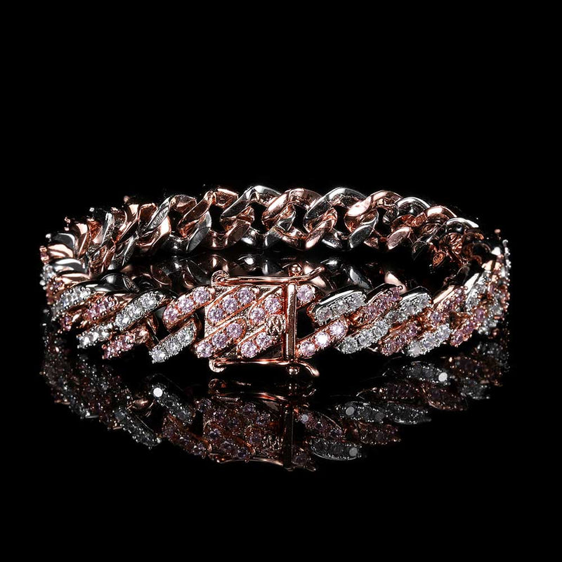 9mm zircon cuban bracelet, view 5 - MRSLM